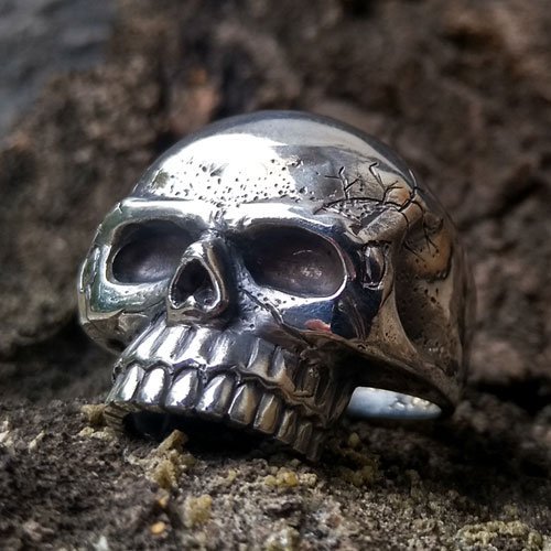 Woning Piraat virtueel Biker Ring Motorcycle Ring - Biker Skull Ring | Forefathers-art