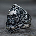 Men's Biker Ring Skull With Anchor and Compass