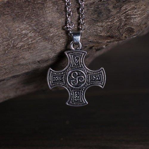 Celtic Cross Pendant Norse Triskele Pendant