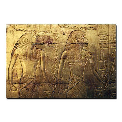Tutankhamun Canvas Print Egyptian Hieroglyphs Wall Art Decor