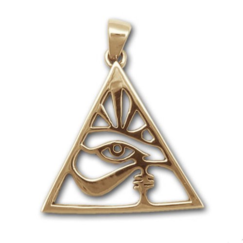 Eye of Ra Pendant Egyptian Amulet - Pyramid Pendant