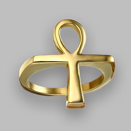 Overeenkomend Supersonische snelheid envelop Ankh Ring Key of Life Ring Egyptian Cross - Egyptian Ring | Forefathers-art