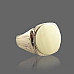 Monogram Ring - Custom Initial Signet Ring Classic Oval Shape