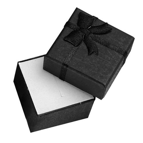 Cardboard Ring Box with Ribbon 4x4x3cm