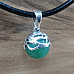 Green Aventurine and Silver - Pendant and Earrings