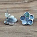 Abalone Nacre Enamel Mother-of-Pearl and Silver - Pendant, Earrings and Ring