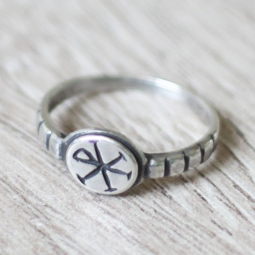 Chi Rho Ring Monogram of Christ Knights Templar Ring