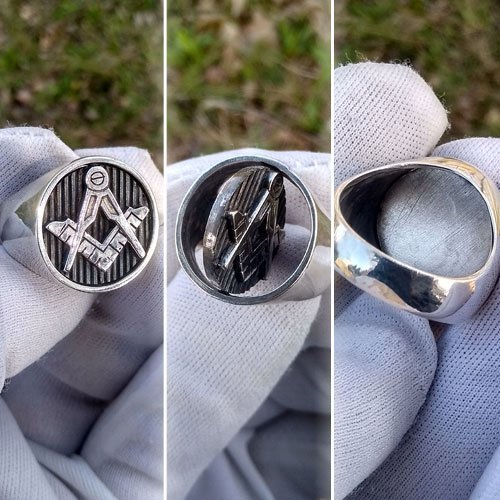 Swivel Masonic Ring Blue Lodge Reversible Ring