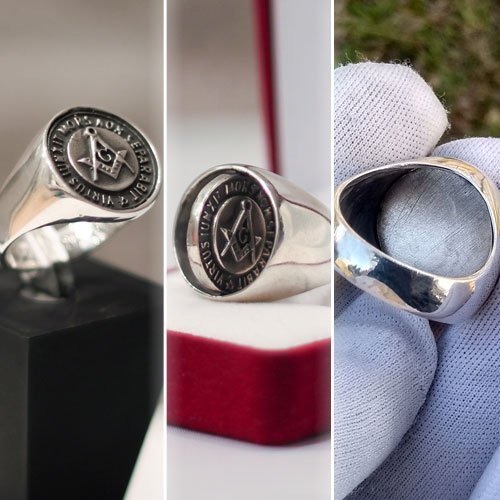 Swivel Masonic Ring Scottish Rite Flip Ring