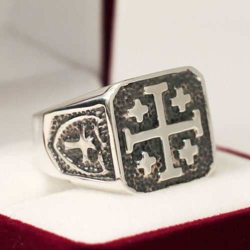 Knights Templar Ring Jerusalem Cross Order of the Holy Sepulchre