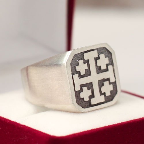 Knights Templar Ring Jerusalem Cross Ring