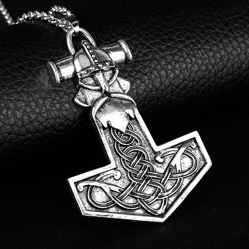 Thor's Hammer Pendant Norse Viking Jewelry Celtic Knot
