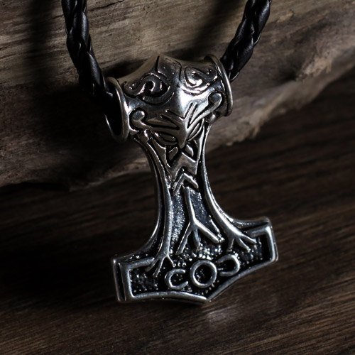 Thor's Hammer Mjolnir Pendant Algiz Rune