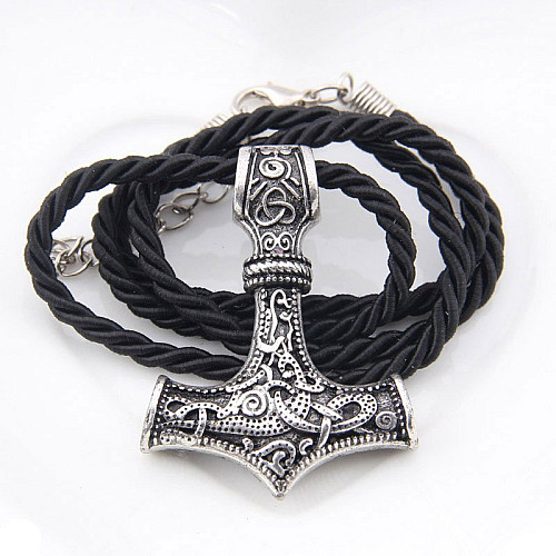 Thor's Hammer Pendant Mjolnir - Norse Viking Necklace