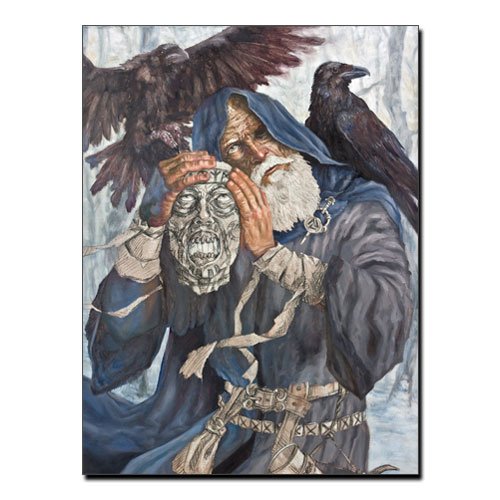 Canvas Allfather Odin with Mimir's Head Viking Art Norse Canvas