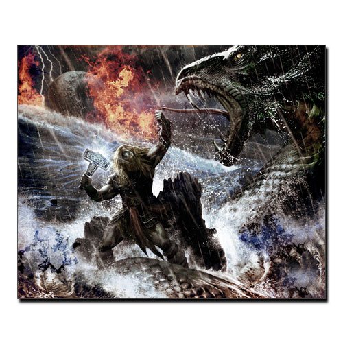 Thor Norse God of Thunder Canvas Viking Canvas Print