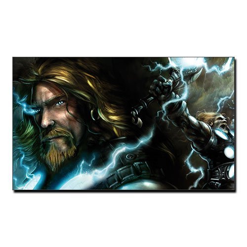 Viking Canvas Thor Norse God of Thunder Fantasy Viking Wall Art