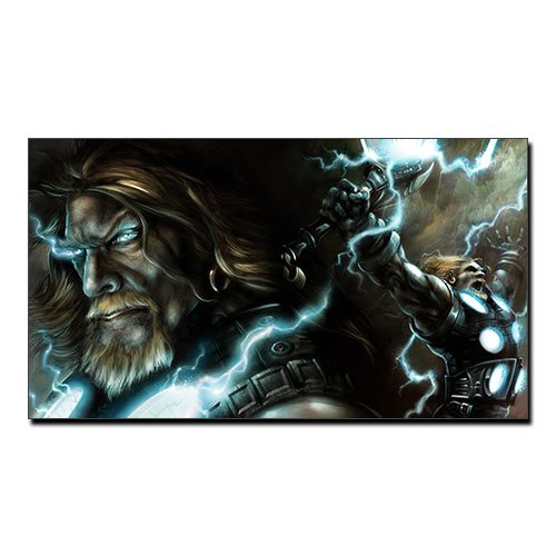Viking Canvas Thor Norse God of Thunder Viking Artwork