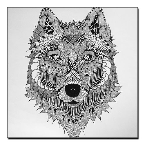 Viking Canvas Wolf Spirit Animal Wall Art Decoration