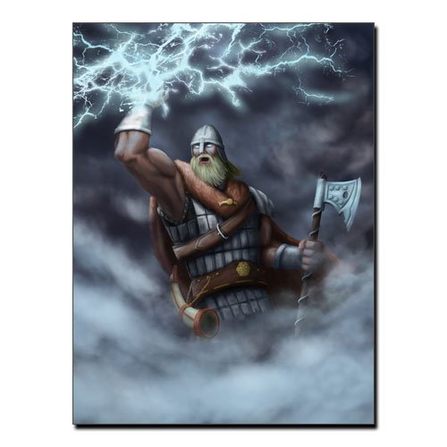 Viking Canvas Zeus Norse Canvas Print Wall Art Decoration