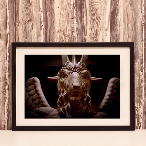 Baphomet Framed Print The Goat of Mendes Occult Framed Poster