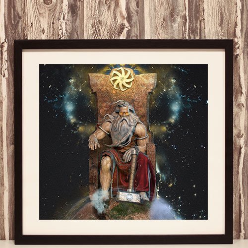 Svarog Framed Art Print Viking Slavic God Poster