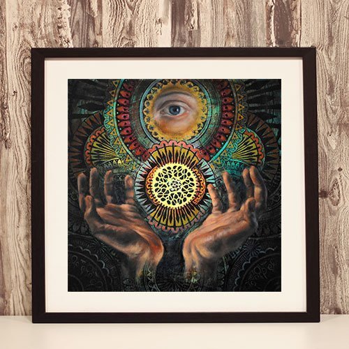 Occult Framed Art Print Evil Eye and Mighty Hands