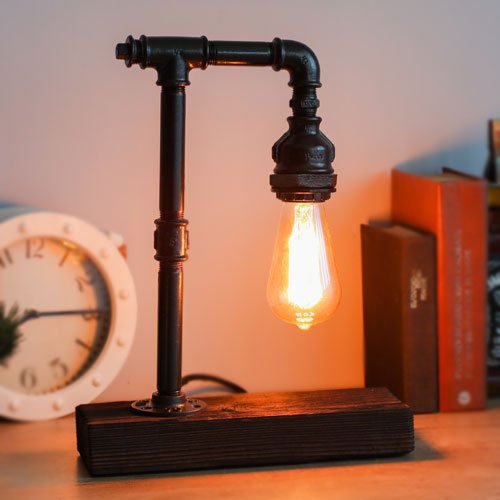 Industrial Pipe Lamp Steampunk Desk Lamp Edison Bulb