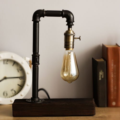 Table Pipe Lamp Industrial Steampunk Pipe Lamp Loft Style