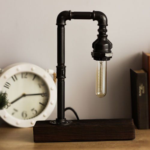 Industrial Steampunk Pipe Lamp Loft Design Desk Lamp Edison Bulb