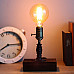 Loft Style Pipe Lamp Industrial Night Lamp Steampunk Bedside Lamp