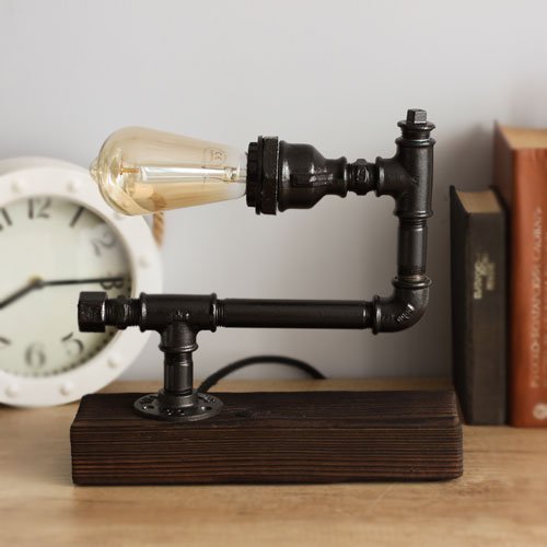 Steampunk Pipe Lamp Table Pipe Lamp Loft Style