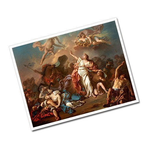 Appolo and Diana attackign children of Nlobe Greeting Card Postcard