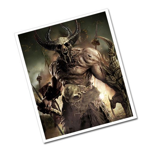 Fantasy Art Beast Warrior Greeting Card Postcard
