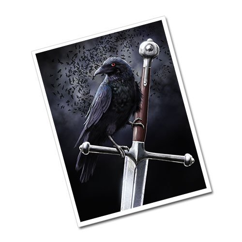Valerian Sword and Raven Greeting Card Postcard