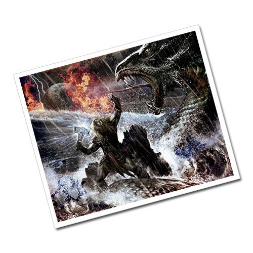 Viking Greeting Card God of Thunder Postcard