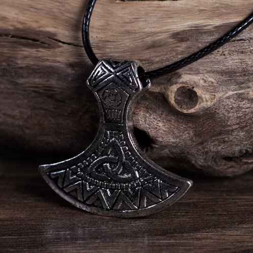 Viking Axe Pendant Triquetra Celtic Knot Viking Pendant