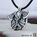 Viking Pendant Norse Shield with Crossed Axes Norse Necklace