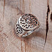Viking Ring Black Aun and Triquetra Sterling Silver
