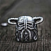 Men's Viking Ring Nordic Horns Helmet Warrior Ring