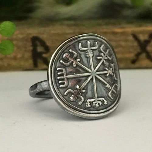 Vegvisir Compass Viking Ring Vintage