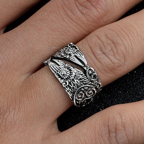 Viking Jewellery Details about   Ravens ring Totem ring Huginn and Muninn Raven Viking ring 