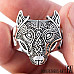 Viking Ring Wolf Fenrir Head Norse Ring Triquetra