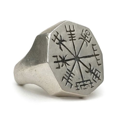 Viking Rings Vegvisir Compass Ring Octagon Shape