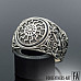Black Sun Ring Viking Ring with Mammen Ornament
