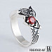 Fenrir Ring Viking Band Ring With Gemstone