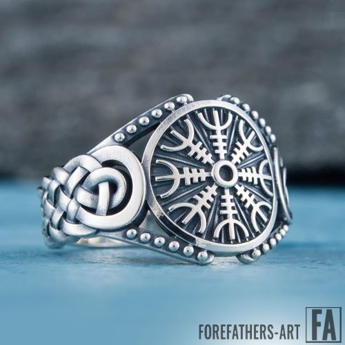 Helm of Awe Viking Ring Celtic Knot Norse Jewelry