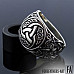 Odin Ring Viking Ring Odin Horn with Mammen Ornament