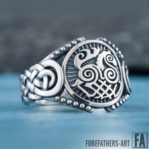 Sleipnir Viking Ring Celtic Knot Norse Jewelry
