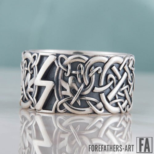 Sowilo Rune Ring Viking Elder Futhark Ring Norse Jewelry